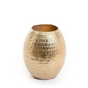 Eco Friendly Aluminum Flower <b>Vase</b> <b>Gold</b> Colour Customized Shape Different Design Latest Arrival Flower Pot for Home & Villa Deco - Product Image 2