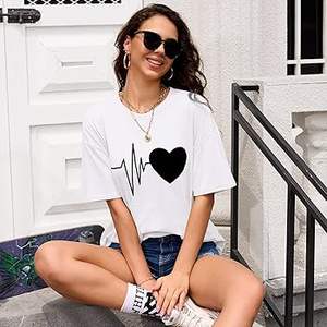 เสื้อเจอร์ซีย์คอกลมใส่ได้ทั้งชายและหญิงแบบลำลองสไตล์สตรีทแวร์ผ้าเจอร์ซีย์พิมพ์ลายระบายอากาศได้ดีใส่ได้ทั้งชายและหญิง - Product Image 2