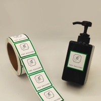 Étiquettes autocollantes cosmétiques personnalisées de luxe, noires et blanches, avec dorure à chaud colorée et gaufrage or
