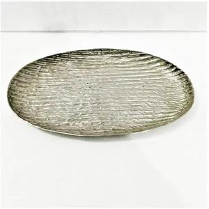 Bandeja ovalada de aluminio personalizada de alta calidad de lujo, bandeja de servicio redondeada para fines decorativos - Product Image 5