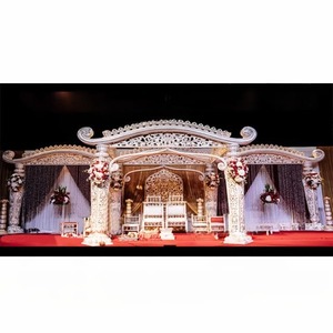 ชุดตกแต่งงานแต่งอินเดีย Mandap เวทีทางวัฒนธรรมสำหรับงานกิจกรรมระดับโลกชุดงานแต่งสีขาวคุณภาพสูงในสหราชอาณาจักร DST exports - Product Image 1