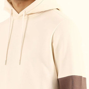Pull à capuche en polaire 100% coton pour hommes, coupe ample de haute qualité, poids lourd, motif solide, col à capuche, coupe panneau, manches d'hiver - Product Image 5