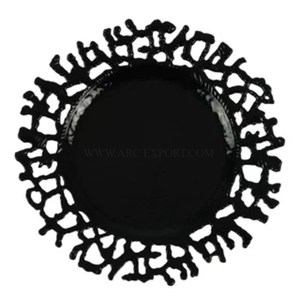 Assiette de chargeur de décoration de table en argent dernière conception de vaisselle de grande taille assiette de chargeur de serveur de nourriture pour la décoration de mariage - Product Image 3