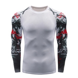 Ropa de protección Uv para hombre, ropa de compresión sublimada de manga larga, protector Rashguard Mma para gimnasio - Product Image 5