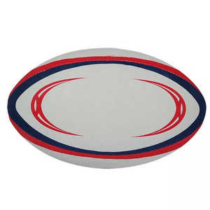 Ballon de rugby en gros avec impression personnalisée fabriqué en usine Ballon de rugby en cuir pur à usage intensif pour sports d'extérieur pour adultes - Product Image 1