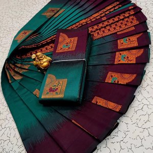 KUBERA ELITE MEENA FANCY LIGHT PESO SEDA SAREES - Product Image 6