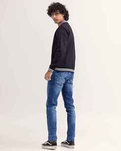 Chaqueta Universitaria de Lana Personalizada para Hombre, Tipo de Cierre con Cremallera, Bolsillos, Bordado de Chenilla, Chaqueta Bomber Universitaria - Product Image 4