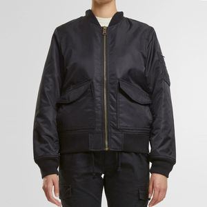 Women Slim Fit Satin Varsity <b>Jackets</b> For Winter Custom Made Plain Outdoor Satin Bomber <b>Jackets</b> in Reasonable Price - Product Image 4