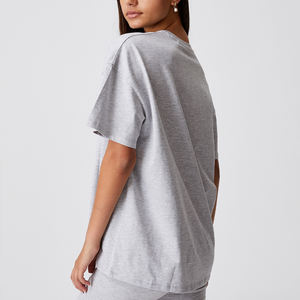 T-shirt en jersey surdimensionné de haute qualité pour femmes, impression personnalisée du logo, style décontracté et décontracté de grande taille, conception simple et vierge pour l'été - Product Image 3