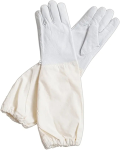 Nueva manga de tela de malla de cuero sintético apicultura XL guantes protectores 1 par de guantes de seguridad para apicultores - Product Image 6