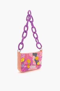 Bolso de hombro con cuentas duradero y elegante para mujer con cuentas coloridas y diseño premium para un transporte cómodo - Product Image 3