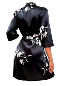 2026 Hot Fashion Silk Satin Sleepwear Gown Robe Sexy Satin Nightdress <b>For</b> <b>Women</b> Causal Nightwear Spa Use Custom Printing - Product Image 2