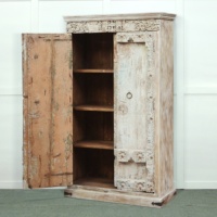 Armoire de chambre en bois massif de chêne indien, style antique, finition rustique, meuble durable pour la maison, salon