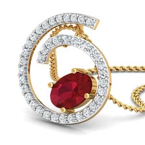 Moda 18K chapado en oro regalo de boda espiral blanco rojo ovalado circón diseñador piedra preciosa colgante cuentas en forma de corazón joyería de latón ella - Product Image 2