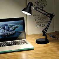 Antigona-Lampe de bureau LED articulée rétro vintage | Lampe de bureau anti-éblouissement réglable pour l'étude et la lecture | Blanc, métal