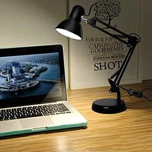 Antigona - Vintage <b>Retro</b> Articulated LED <b>Desk</b> Lamp | Adjustable Anti-Glare <b>Desk</b> Lamp for Study and Reading | White, Metal - Product Image 3