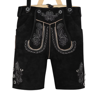 BAVARIAN <b>SHORTS</b> LEDERHOSEN SUEDE LEATHER TRACHTEN <b>MEN</b> WEARS OKTOBERFEST <b>SHORT</b> - Product Image 1