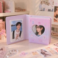 Album photo personnalisé Kpop en carton creux, 40 pochettes, avec porte-cartes, style mignon, pour photos, photocartes, Instax Mini Film
