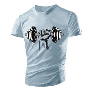 Camiseta de gimnasio para hombre de la mejor calidad, camiseta informal de verano con estampado 3D de músculos, algodón orgánico ecológico transpirable de secado rápido sólido - Product Image 4