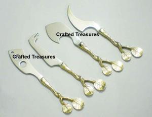 Juego de cubiertos de acero inoxidable martillado de la mejor calidad, lo último y súper especial, juego de cubiertos de queso de cocina de alta calidad para el hogar - Product Image 6