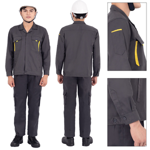 Uniforme de protección para trabajadores de fabricación Conjunto de algodón de manga larga unisex - Product Image 2