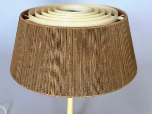 LÁMPARA DE MESA DE HIERRO DE DISEÑO ANTIGUO CON SOMBRA DE MADERA DE LUJO LA MEJOR CALIDAD VENTA CALIENTE ARTESANÍA DE METAL INDIO PARA LA LÁMPARA DE DECORACIÓN DEL HOGAR - Product Image 5