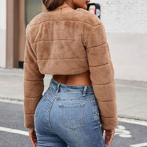 Chaqueta Corta de Piel Sintética para Mujer, Estilo Casual de Invierno, Abrigo de Moda, Títulos Largos Optimizados, Suave y Cálido, Estilo Urbano - Product Image 3