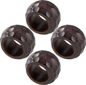 ชุดแหวนผ้าเช็ดปากไม้ไผ่เป็นมิตรกับสิ่งแวดล้อมชุด6เม็ดสีปรับขนาดได้ - Product Image 2