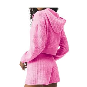 Trendy Look Womens Cropped Hoodie Zip Up Full Length Relax Fit Jacket With Hood - Product Image 5
