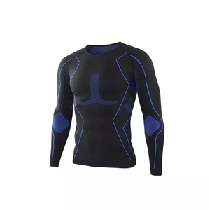 Deporte al aire libre Logotipo personalizado Entrenamiento Conjunto de compresión Ropa deportiva Entrenamiento de secado rápido Hombres Conjunto de compresión con logotipo - Product Image 2