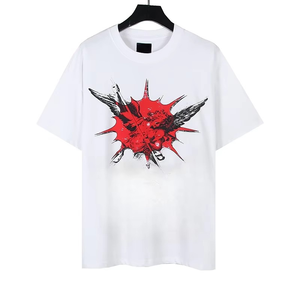 T-shirt pour homme de haute qualité 100% coton respirant à séchage rapide Impression de lettres personnalisée Tissu peigné Logo personnalisé - Product Image 1