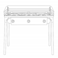 Cuisinière à gaz 3 brûleurs Cuisine d'extérieur Table de camping 3 brûleurs Chine avec pare-brise