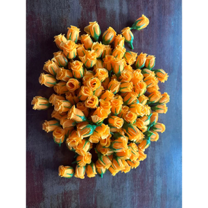 Miniature Plastic Rosebuds For Crafts And Jewelry Handmade Thai Flowers 2-3Cm Perfectly Crafted In Miniature Form These Flowers - Product Image 5