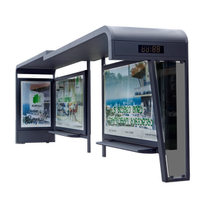 Abri de bus en aluminium de haute qualité, nouveau design, avec boîte lumineuse MUPI, forme rectangulaire, pour la publicité extérieure - Product Image 2