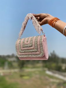 with <b>Stones</b> Fixed Embroidered,beaded and Sequined Hand Bags Ideal for Fashion Accessory Stores for Resale - Product Image 4