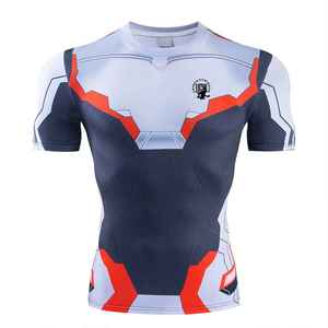 Adult Men Rash Guard <b>Sunsuit</b> Custom Print Unisex OEM Logo Style Sportswear Polyester/Cotton Material Eco-Friendly Breathable - Product Image 1