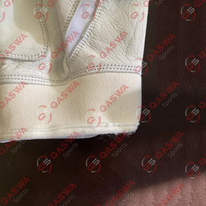 Guantes de bateo de béisbol profesional Guantes de bateo de cuero de puño corto de color blanco cómodos de alta calidad - Product Image 6