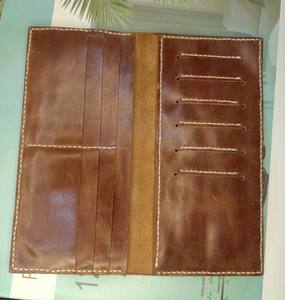 Cartera de Cuero Delgada para Hombre, Minimalista, con Tarjetero Inteligente, Cierre Abierto, Protección RFID, Forro de Poliéster, Color Caramelo - Product Image 3