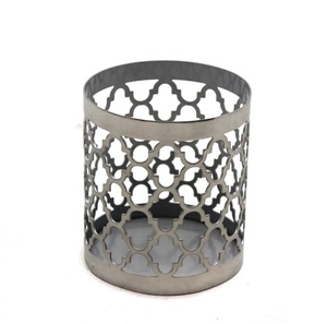 Vela de hierro chapada en latón dorado antiguo, soporte votivo hecho a mano, decoración de jardín personalizada para decoraciones del hogar - Product Image 3