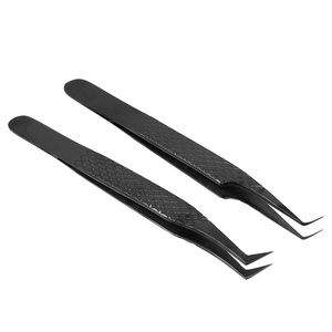 Ensemble de pinces à cils en acier inoxydable avec logo personnalisé, haute qualité, vente en gros, étiquette privée, prise en main parfaite, service OEM/ODM - Product Image 6