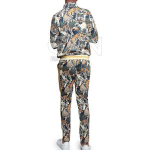 Chándal de sublimación de manga larga para hombre, precio barato, OEM, venta al por mayor, nuevo diseño, conjunto de chándal de sublimación a granel de algodón - Product Image 3