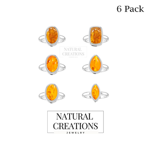 Anillo de Plata de Ley 925 con Acabado de Alta Calidad, Engaste de Bisel, Gema de Coral, Formas Mixtas, Clásico, para Bodas, Fiestas, Moderno y a la Moda - Product Image 2