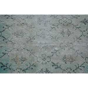 พรมตุรกีโบราณขนาด4.7x8ฟุตพรมขนแกะสีชมพูสีเขียวลายแอบสแตรกต์สำหรับวัยรุ่นพรมปูพื้นห้องยางพาราด้านหลังทรงสี่เหลี่ยมผืนผ้า - Product Image 5