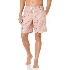 Pantalones cortos de tabla de surf de estilo callejero de tamaño libre para hombre, pantalones cortos de playa con patrón sólido, bañador con logotipo personalizado - Product Image 1