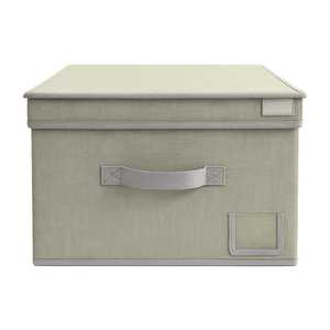 Scatola portaoggetti grigio 50x40x25cm portaoggetti con coperchio e manico salvaspazio per abiti per uso domestico - Product Image 1