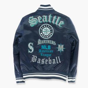 Custom Satin Varsity Jacket Glossy Baseball Letterman Jacket para hombres y mujeres (al por mayor) - Product Image 4