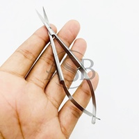 Ciseaux de manucure droits avec logo personnalisé / Ciseaux à cuticules russes en acier inoxydable à ressort / Ciseaux à ongles extra-affûtés pour nail art