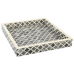 Premium Quality Bone Inlay Food Server Ware Tray Elegant Restaurant Table Top Serving Tray Fast Food Bone Inlay Design - Product Image 5