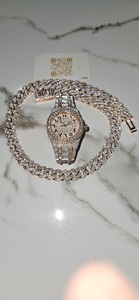 Reloj Hip Hop Bling para hombre de lujo para Ice Out, cronógrafo de diamantes de plata helada con diamantes simulados completos, movimiento de cuarzo Ronda - Product Image 5