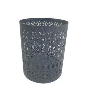 Lanterne ronde en fer de conception standard lanterne à bougie de couleur grise pour la décoration de jardin et de festival à la main - Product Image 2